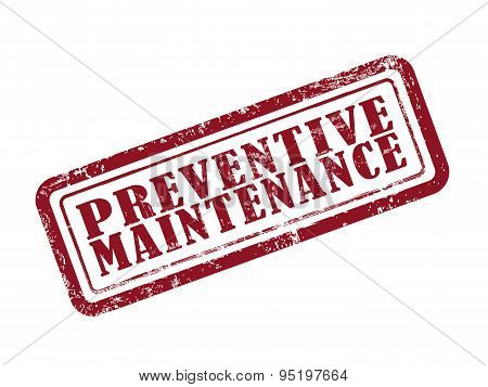 Stamp Preventive Maintenance In Red
