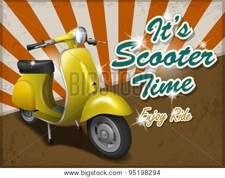 Scooter Travel Concept Poster Design