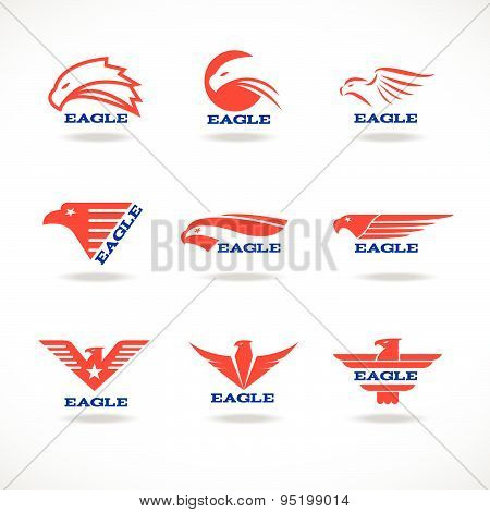 Red Eagle vertor logo design 9 style