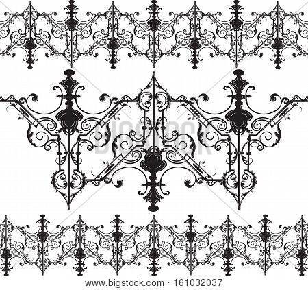 Vintage Gothic ornament pattern elements. Vector intricate decor