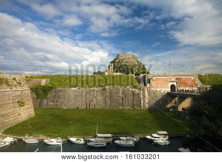 Entrance And The Weather Station In Corfu Fort