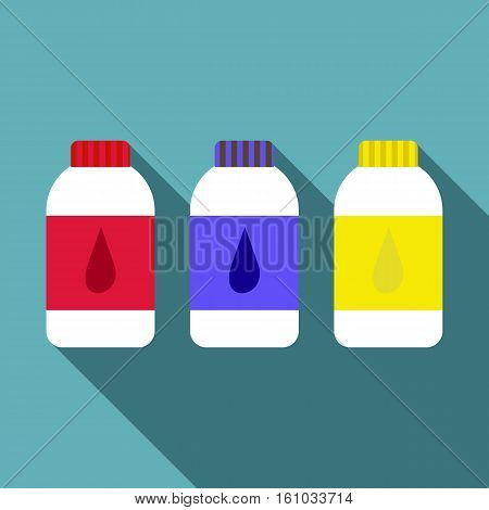 Printer ink bottles icon. Flat illustration of printer ink bottles vector icon for web design