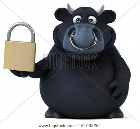 Black bull - 3D Illustration