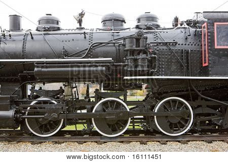 Detail der Dampflokomotive, Eisenbahnmuseum, Gorham, New Hampshire, USA