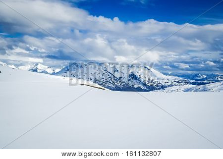 Mountain Covered In Snow