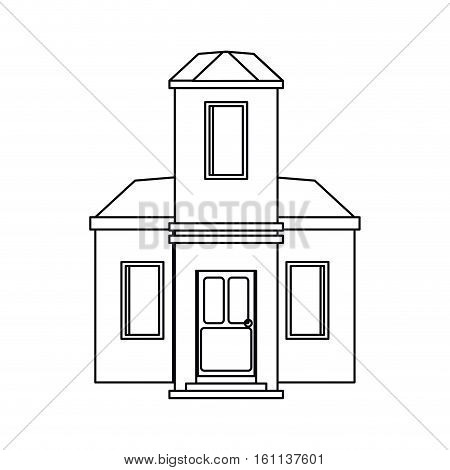 cartoon family house exterior concept vector illustration eps 10
