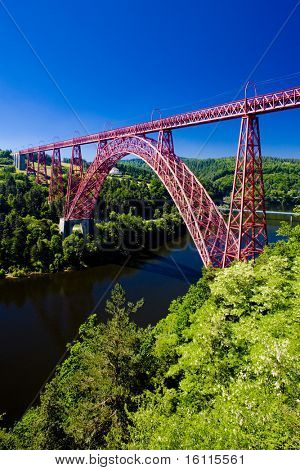Viadotto di Garabit, dipartimento del Cantal, Auvergne, Francia