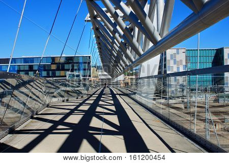 Akrobaten pedestrian bridge in Oslo in Norway