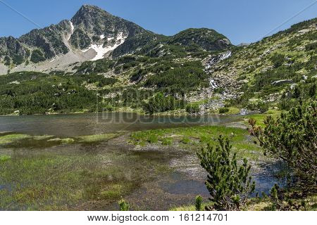 Amazing view of Fish lakes and Sivrya peak, Pirin Mountain, Bulgaria