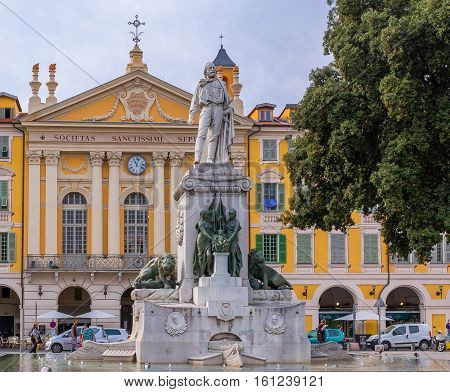 Giuseppe Garibaldi Statue In Nice France