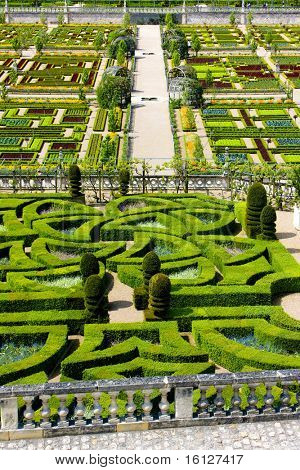 Zámek Villandry'' s zahrada, Indre-et-Loire, centrum, Francie