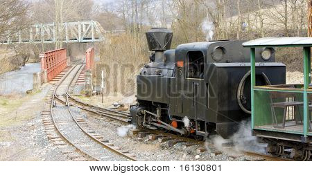 ultimo giorno di servizio della CKD vapore locomotiva n. 5 (1.4.2008), ferrovia Ciernohronska, Slovacchia