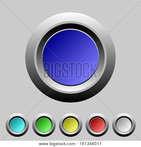 Set of round buttons for web using