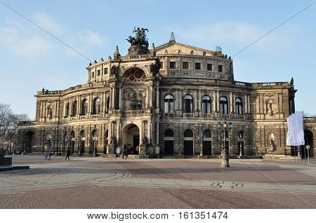 The Semperoper - the Opera House of the Saxon State Opera Dresden