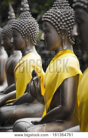 Buddha Statues In Seema Malaka Temple, Colombo, Sri Lanka