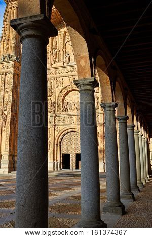San Esteban Convent in Salamanca at Spain of Dominicos exterior image shot from public floor