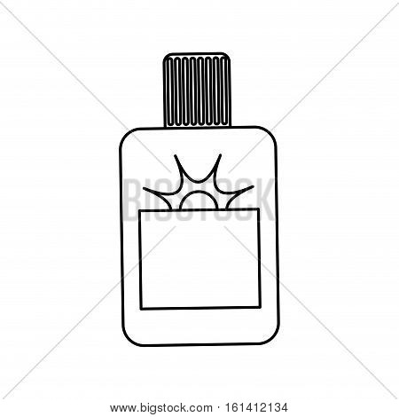 Sun bronzer bottle icon vector illustration graphic design