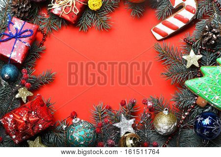 Colorful Firry Christmas Wreath