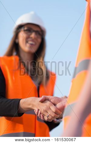 Engineers Handshaking