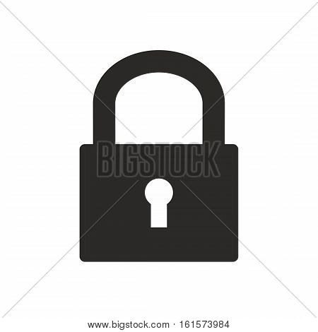 Opened padlock isolated on white background. Vector