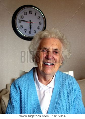 Grandma And Clock