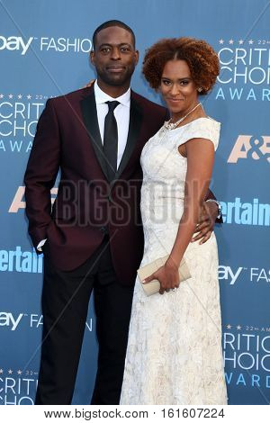 LOS ANGELES - DEC 11:  Sterling K Brown, Ryan Michelle Bathe at the 22nd Annual Critics' Choice Awards at Barker Hanger on December 11, 2016 in Santa Monica, CA