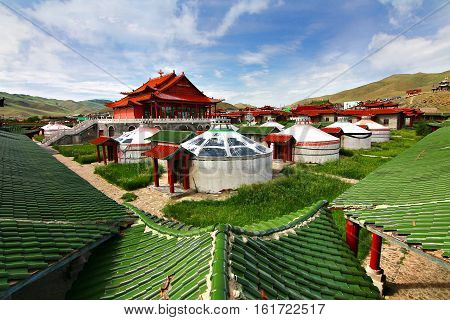 The mongolia palace at Ulaanbaatar , Mongolia