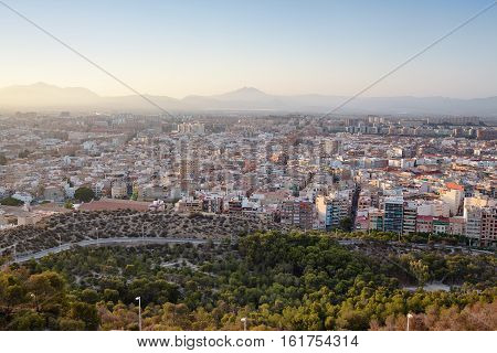 View from the Castle Santa Barbara, Alicante, Spain