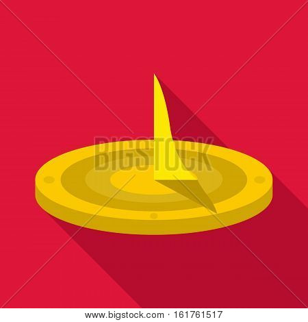 Sundial icon. Flat illustration of sundial vector icon for web