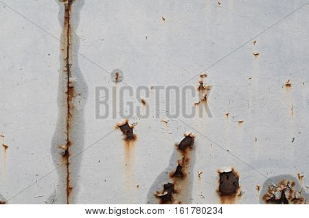 Vintage rusted texture grunge painted on grey wall background