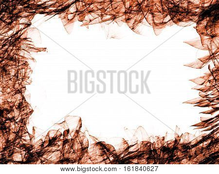 Floral Style Smoke Brown Line Ornament Background, Flower Abstract Frame