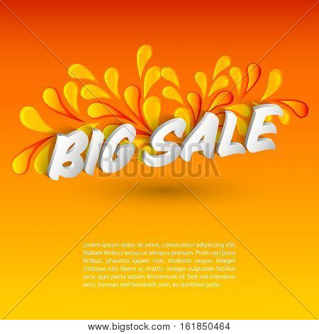 Big sale promo department store. Vector background