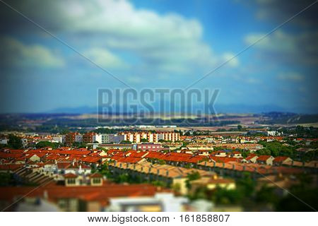 beautiful panoramic view of the city from above