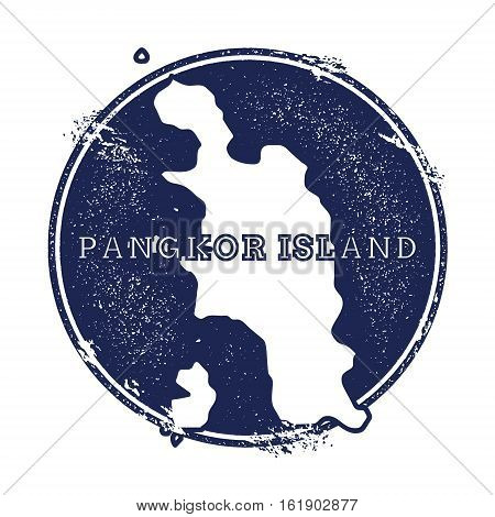 Pangkor Island Vector Map. Grunge Rubber Stamp With The Name And Map Of Island, Vector Illustration.