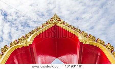 big entrance way arch door of temple