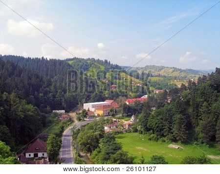 Romania. Bran. Castle Window View 	