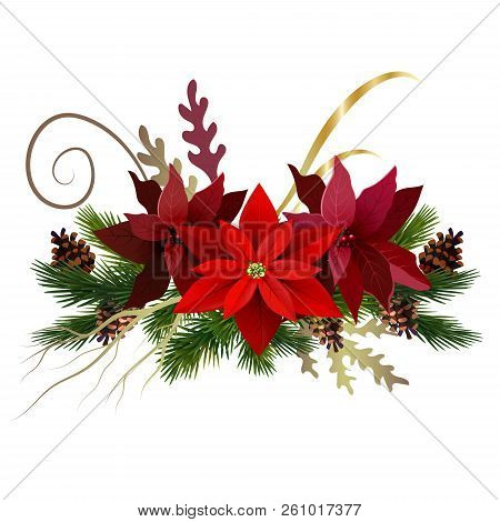 Christmas Decoration Isolated On White Background Vector