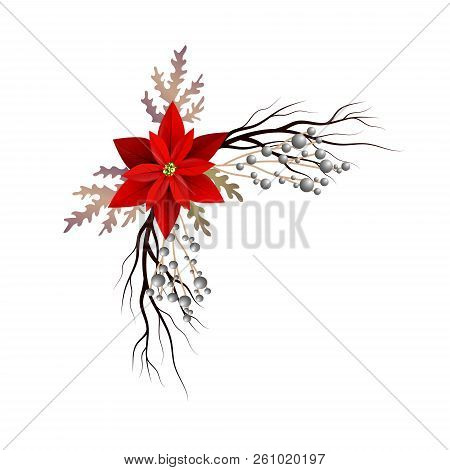 Christmas Decoration Isolated On White Background Vector