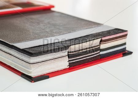 Catalog Of Multicolored Imitation Leather From Matting Fabric Texture Background, Leatherette Fabric
