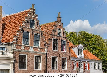 Historic Gables At The Cheese Market Of Edam, Holland