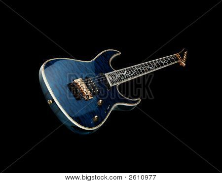 Major Rock blå Elektrisk Guitar