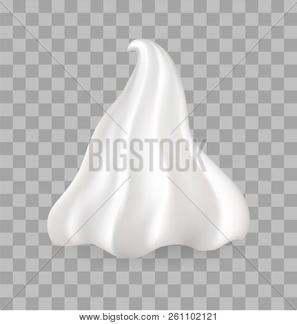 Smear Cream Realistic Icon Vector Isolated On Transparent Background. Mousse Tasty Whipped Product O