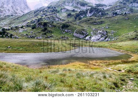 Natural Landscape Photo Of Small Fantastic Mountain Lake Psenodah In North Caucasus Near Fisht And O
