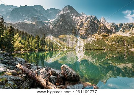 Tatra National Park, Poland. Small Mountains Lake Zabie Oko Or M
