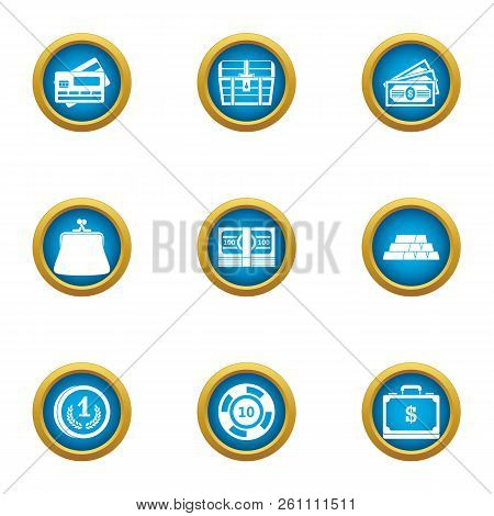 Coefficient Icons Set. Flat Set Of 9 Coefficient Vector Icons For Web Isolated On White Background