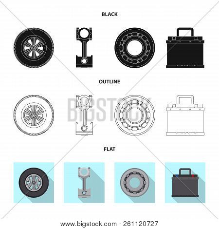 Vector Illustration Of Auto And Part Logo. Set Of Auto And Car Stock Vector Illustration.