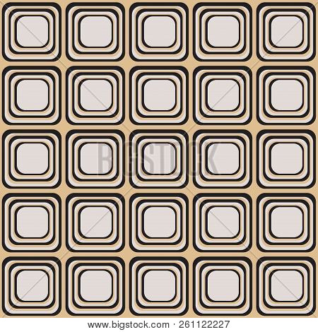 Vector Seamless Texture With Rounded Squares Looking Like Old Tv