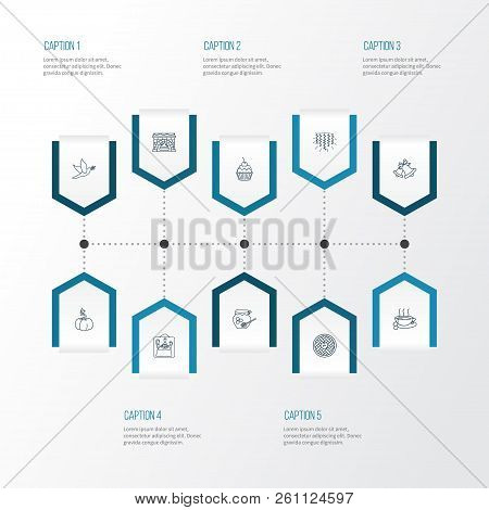 Celebration Icons Line Style Set With Dove, Bells, Honey And Other Pigeon Elements. Isolated Vector 