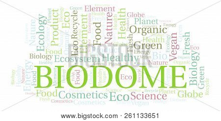 Biodome Word Cloud. Wordcloud Made With Text Only.