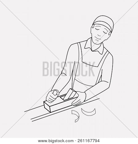 Carpenter Icon Line Element. Vector Illustration Of Carpenter Icon Line Isolated On Clean Background